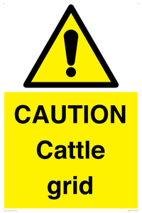 CAUTION Cattle grid